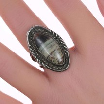 sz6.5 Vintage Navajo Silver and Jasper ring - £75.36 GBP