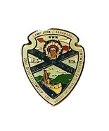 Vtg Boy Scouts 2001 Dixie Fellowship Camp John J Barnhardt Lapel Hat Pin 1&quot; - $12.99 CAD