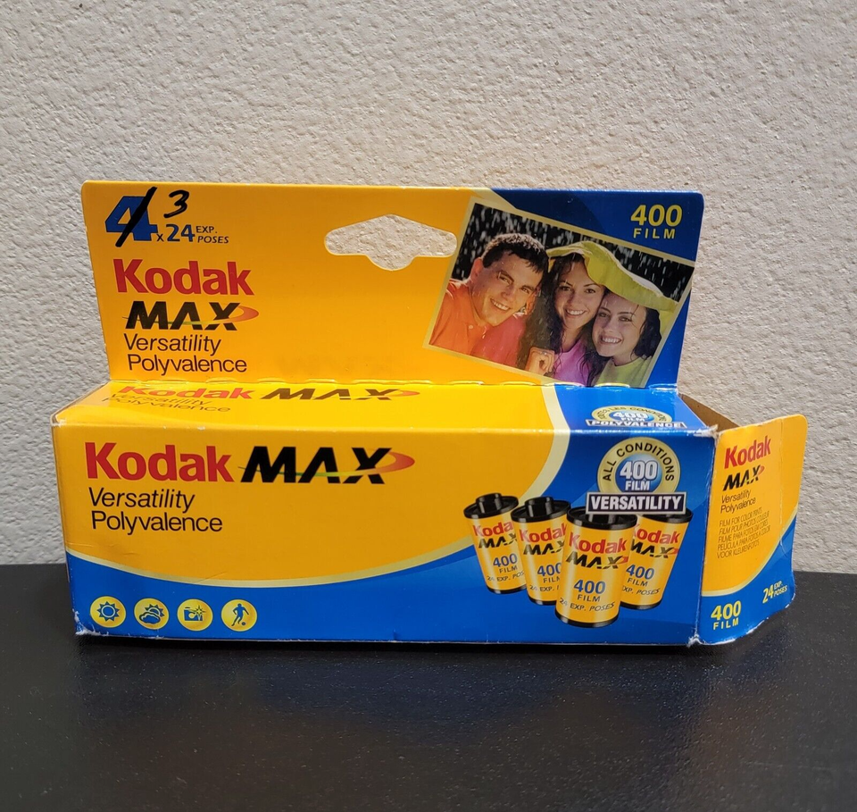 Kodak Max Versatility Polyvalence 3x24 Exposures 400 Speed 35mm Film 3 Pack 2008 - £27.48 GBP