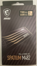 Msi - SM482N4TB - M482 Spatium M.2 Pc Ie Nv Me Internal Solid State Drive - 2 Tb - £142.31 GBP