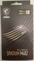 Msi - SM482N4TB - M482 Spatium M.2 Pc Ie Nv Me Internal Solid State Drive - 2 Tb - £134.58 GBP