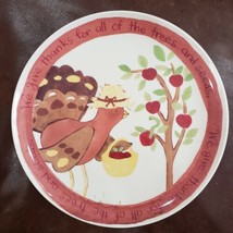 Pottery Barn Kids Thanksgiving Melamine 9&quot; Luncheon Plate &quot;We Give Thanks&quot; - £5.42 GBP