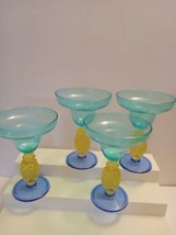 Novelty  Pineapple Theme Margarita Glasses - £11.87 GBP