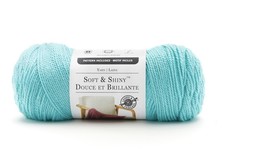 Loops &amp; Threads, Soft &amp; Shiny Solid Yarn, #SH61 Robins Egg Blue, 6 Oz. S... - £7.07 GBP