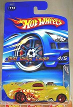 2005 Hot Wheels #114 Crazed Clowns 11 4/5 1941 WILLYS COUPE Olive GrayBase Red5s - £6.64 GBP