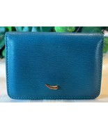 Tusk Leather Envelope Card Case Wallet Blue - $22.00