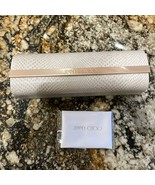 Jimmy Choo NEW Glasses Case and Cleaning Cloth White Snake Print Magneti... - $470.27 MXN