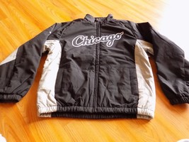 Youth Size Medium Majestic MLB Chicago White Sox Black Gray Jacket Coat New - $55.00