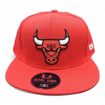 Chicago Bulls Ultra Game NBA Red/Black Snapback Hat Bulls Logo - £30.06 GBP
