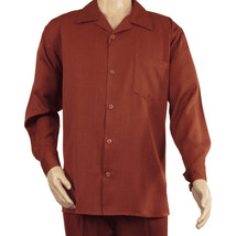 Men MONTIQUE 2pc Set Walking Leisure suit Long Sleeve Set 1641 Cognac Brown image 2