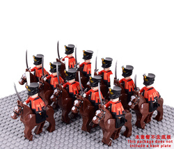The Napoleonic Wars Mounted Russian Guard Hussar Custom 22 Minifigures Set - $32.68