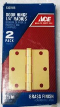 Door Hinges 3-1/2"  Polished Brass 1/4" Radius 2 Pack Ace 5301916 - $10.98