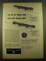 1957 Bausch &amp; Lomb BALfor and BALsix Hunting Sights Advertisement - £14.78 GBP