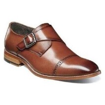 Stacy Adams Desmond Shoes Cap Toe Monk Strap Cognac Leather 25162-221 image 15