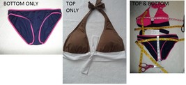 Tommy Bahama Deck Piping Bikini Top &amp; Bottom Navy Pink S / Bikini Top Or Bottom - £12.61 GBP+