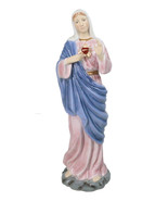 Immaculate Sacred Heart of Mary Blessed Virgin Bone China Porcelain Figu... - $65.77 CAD