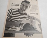 S &amp; H Green Stamps Best Power Saw Man with Skilsaw Vintage Print Ad 1967 - $10.98