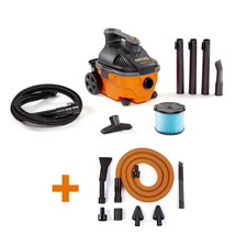 RIDGID Wet Dry Vac w/Premium Auto Detailing Kit 4 Gal 5.0-Peak HP Portable Clean - £149.65 GBP