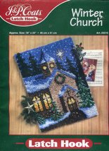 J. &amp; P. Coats Latch Hook Rug Kit ~ Winter Church - £22.67 GBP
