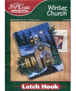 J. &amp; P. Coats Latch Hook Rug Kit ~ Winter Church - $38.98 CAD