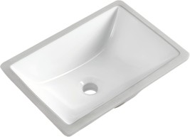 Durable Rectangle Undermount Sink Vitreous Ceramic Lavatory Vanity, 18.3&quot;X13.0&quot; - £76.22 GBP