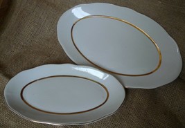 Vintage Soviet Latvia Porcelain Riga Factory RPR 2psc. plates dish serving plate - £26.23 GBP