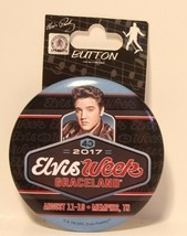 2017 Elvis Presley Elvis Week Pin-back Button NOS On Card  - $6.92