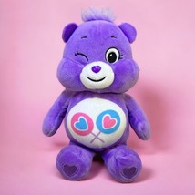 Care Bears SHARE BEAR Plush 10&quot; Purple Winking 2021 Basic Fun Lollypop H... - £6.75 GBP