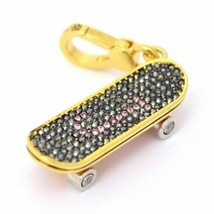 Juicy Couture Charm Crystal Skateboard Gold tone NIB - $87.12