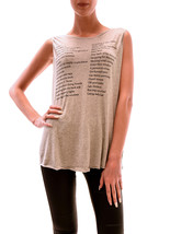 WILDFOX Womens Tank Top Desperado Crossroads Twisted Grey Size XS - £27.90 GBP