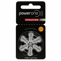 Power One Evolution Size 13 Hearing Aid Batteries - 1.45V Zinc Air with Improved - £4.78 GBP+