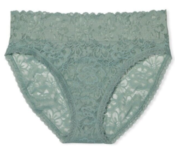 XXL SeaSalt Green THE LACIE FullFloral Lace Victorias Secret HighLeg Bri... - $13.50
