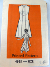 Mail Order Sewing Pattern 4993 Misses Dress Size Medium 14 Cut great con... - $9.89