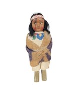 Vintage Skookum Bully Good Doll, Native American Indian Girl Wood Legs  VG - €41,77 EUR