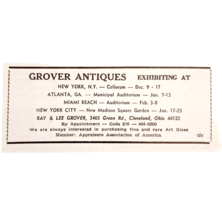 1967 Grover Antiques Show Exhibit Advertisement East Coast Tour Event F13B - $19.99