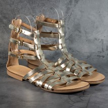 Aqua Steve Madden Womens Emil Strappy Gladiator Sandal Color Gold Size 10 - $726.15 MXN