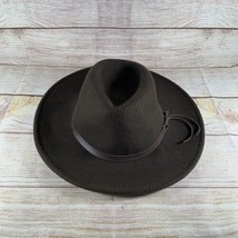 Dorfman Pacific Co Wool Felt Lana Brown Hat Handmade One Size Fits Most - £15.65 GBP
