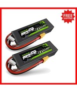 3S Lipo Battery Pack (2200mAh, 25C, 11.1V) with XT60 Connector - 2 Pack - $991.01 MXN