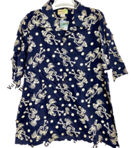VTG 70s NWT Hawaiian Shirt Palm Tree Print 50s Style Rockabilly Aloha XL 50 - $438.22 MXN