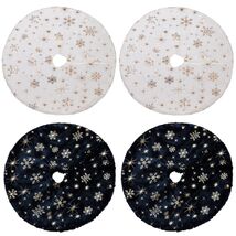 4 Pack Christmas Tree Skirt 15" Black White Buffalo Plaid Holiday Decor - $13.59 4 Pack Christmas Tree Skirt 15" Black White Buffalo Plaid Holiday Decor - $13.59