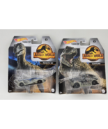 Lot of 2 Hot Wheels Jurassic World Dominion Character Cars Blue &amp; Gigano... - $9.99