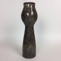 Japanese Ceramic Vase Brown w/ White Speckles Approx. 10.5.” Tall Used - £15.56 GBP