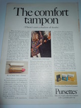 Vintage Pursetts Tampons Print Magazine Advertisement 1971  - £3.11 GBP