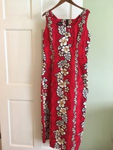Vintage Royal Creations  Red Hibiscus  Dress Maxi Muu Muu Floral 2XL. XX... - $73.26