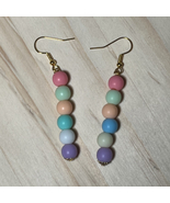 Macaron Matte Bead Earrings - Macaron Matte Acrylic Bead Earrings - £27.00 GBP