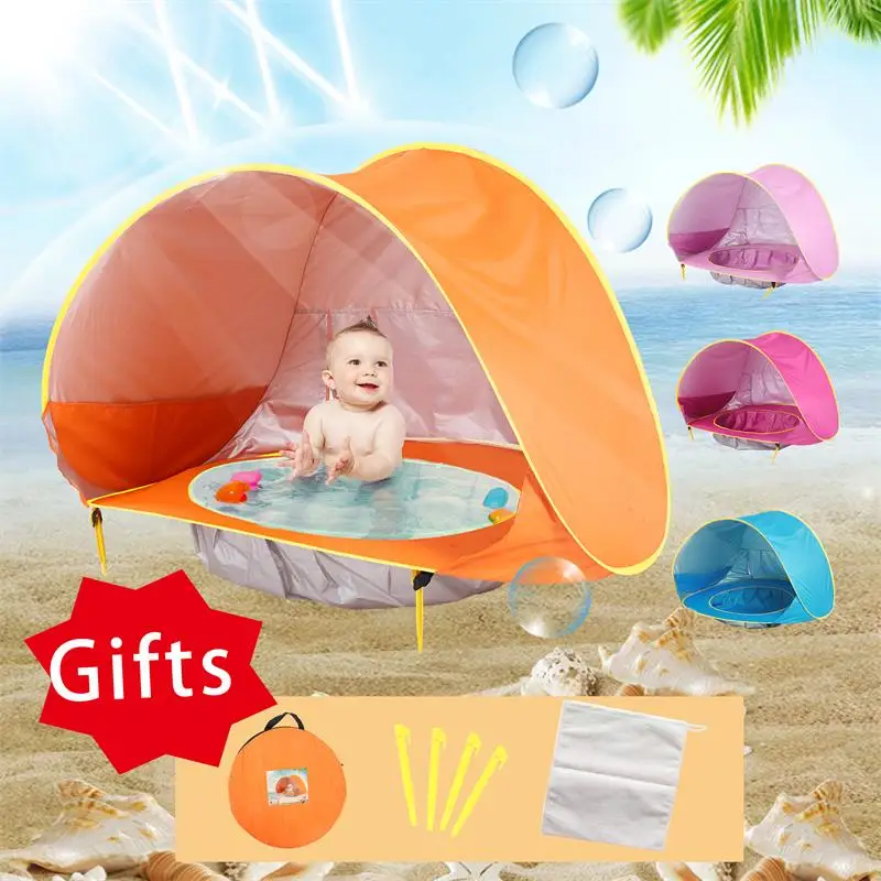 Baby Beach Tent Portable Shade Pool UV Protection Sun Shelter For Infant Outdoor - £27.45 GBP