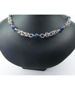 C58 stainless steel butterfly design chainmaille with blue quartz - $61.67 CAD