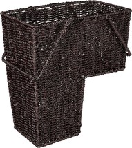 15&quot; Wicker Storage Stair Basket With Handles By Trademark Innovations (Brown) - £36.76 GBP