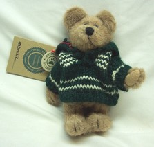 Boyds J.B. Bean Mc Kenzie Teddy Bear In Green Sweater 6&quot; Plush Stuffed Animal New - £14.64 GBP
