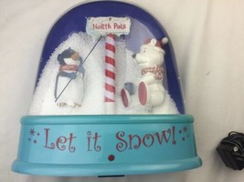 Rare Gemmy Snowing Lighted Christmas Snowglobe Snow Globe Plays 11 Carols - $59.37